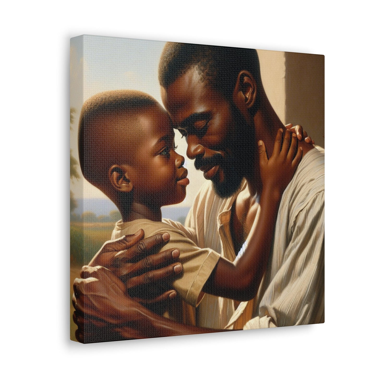 "Tender Bonding: Father and Son" - Canvas - Authentic4Us