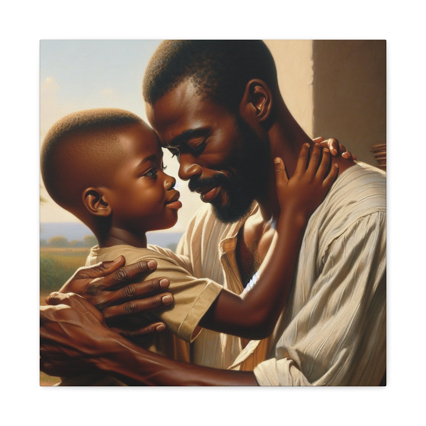 "Tender Bonding: Father and Son" - Canvas - Authentic4Us