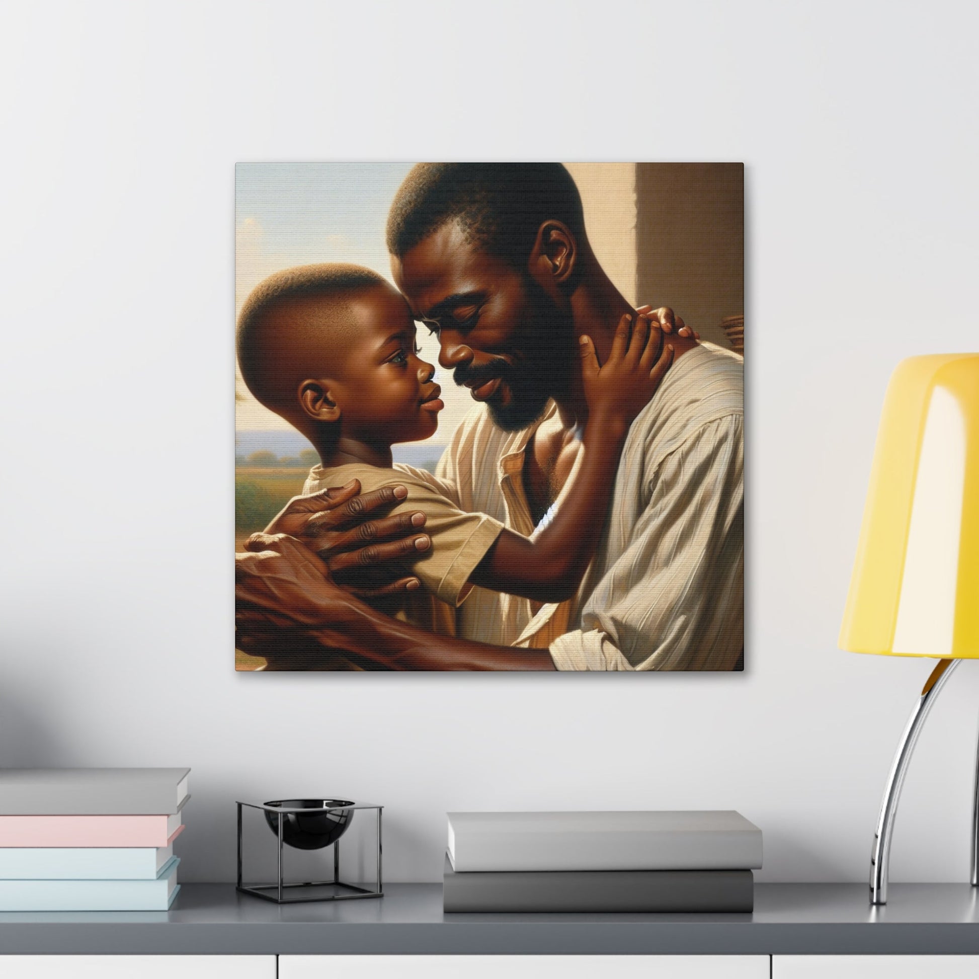 "Tender Bonding: Father and Son" - Canvas - Authentic4Us