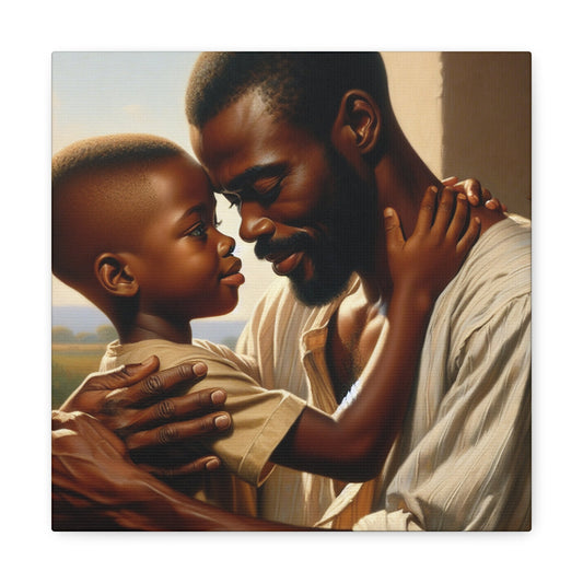 "Tender Bonding: Father and Son" - Canvas - Authentic4Us