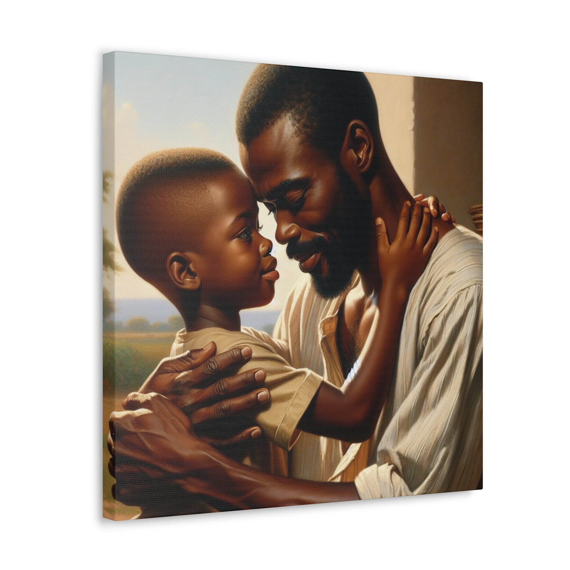 "Tender Bonding: Father and Son" - Canvas - Authentic4Us