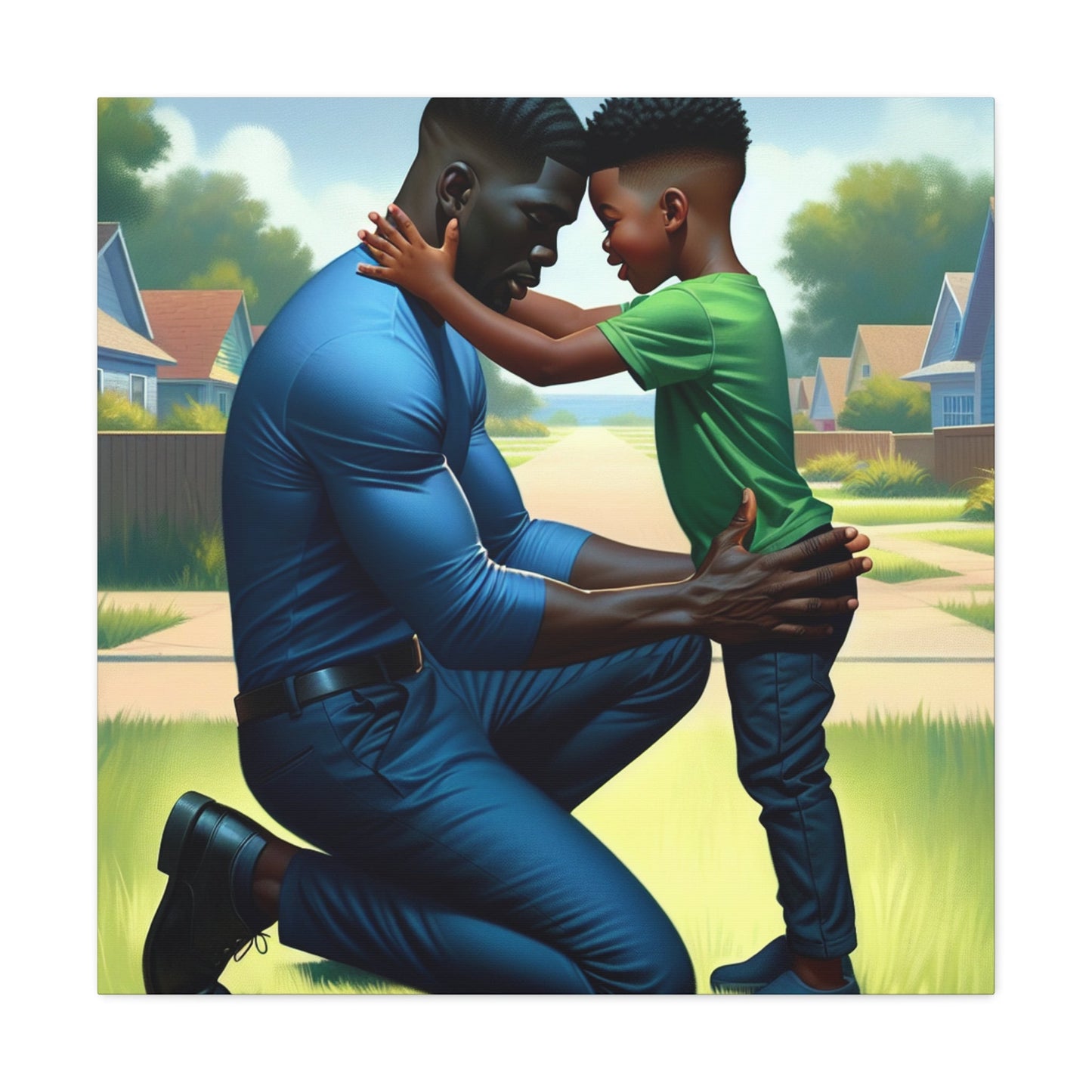 "Tender Bonds: A Father's Love" - Canvas - Authentic4Us