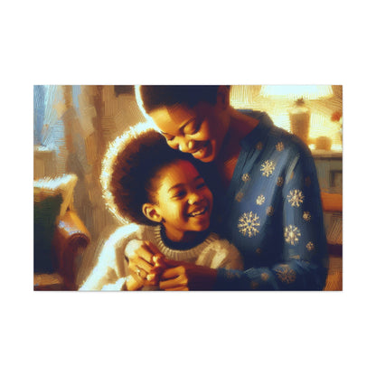 "Tender Embrace: A Mother's Love" - Canvas - Authentic4Us