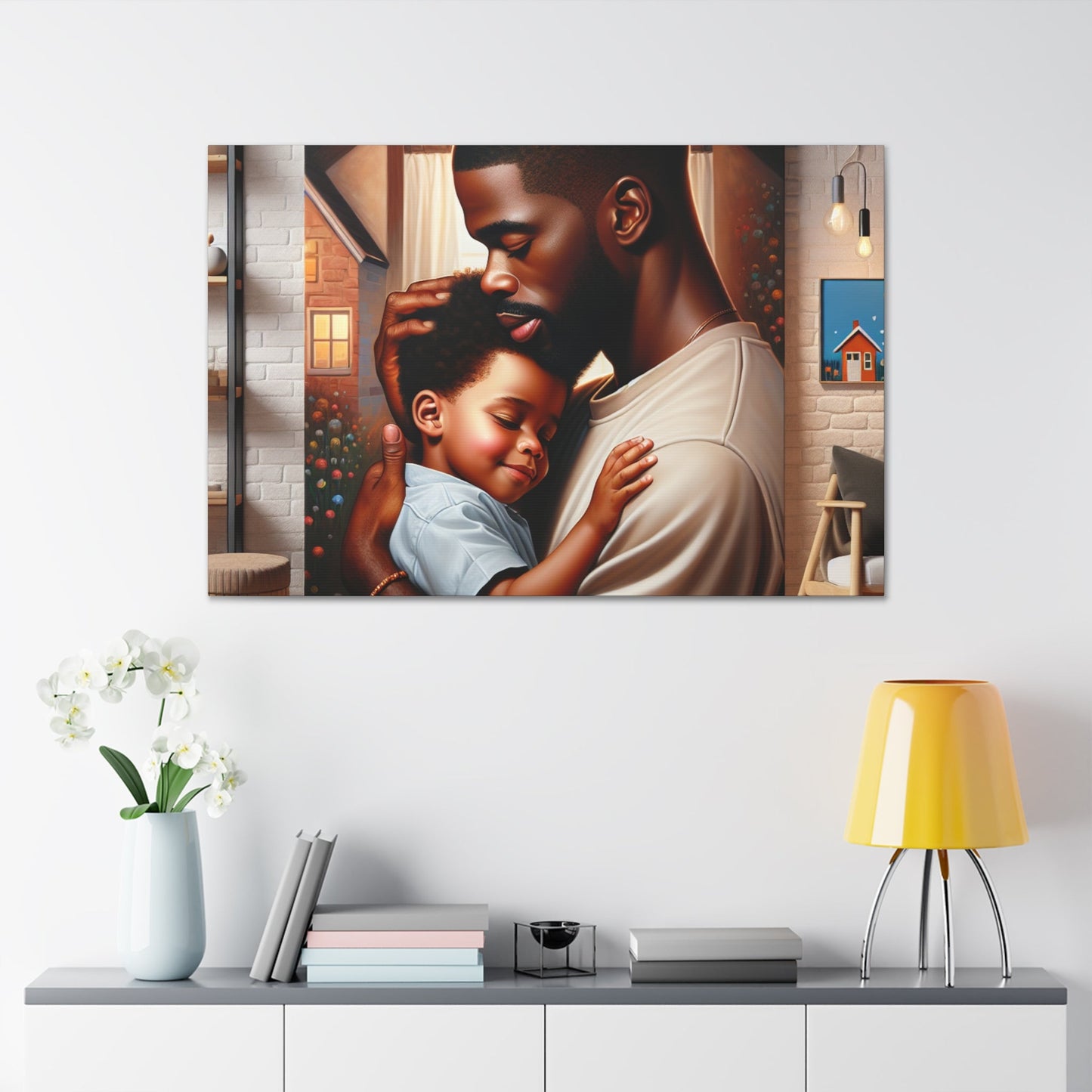 "Tender Embrace in Serene Setting" - Canvas - Authentic4Us