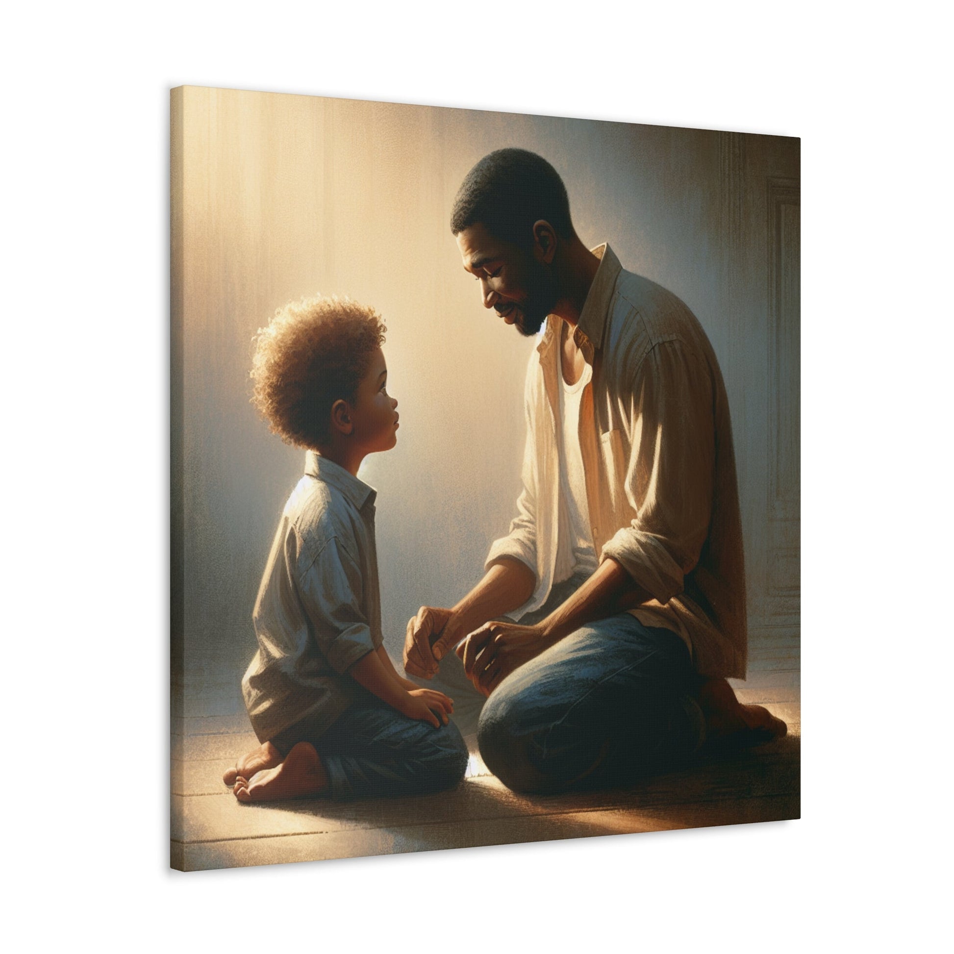 "Tender Moments: Father and Child" - Canvas - Authentic4Us