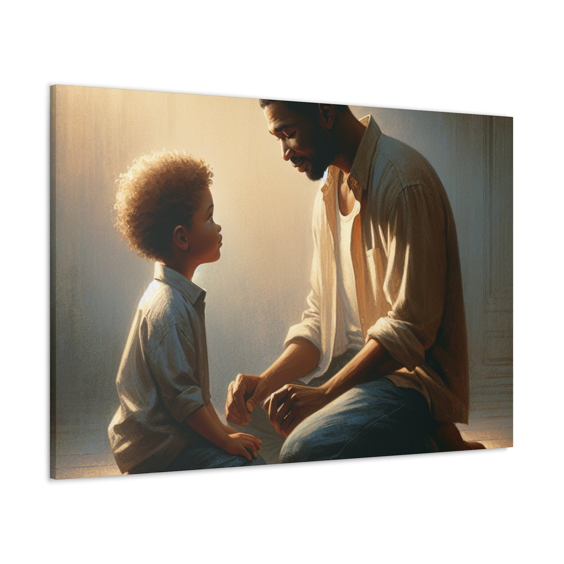 "Tender Moments: Father and Child" - Canvas - Authentic4Us