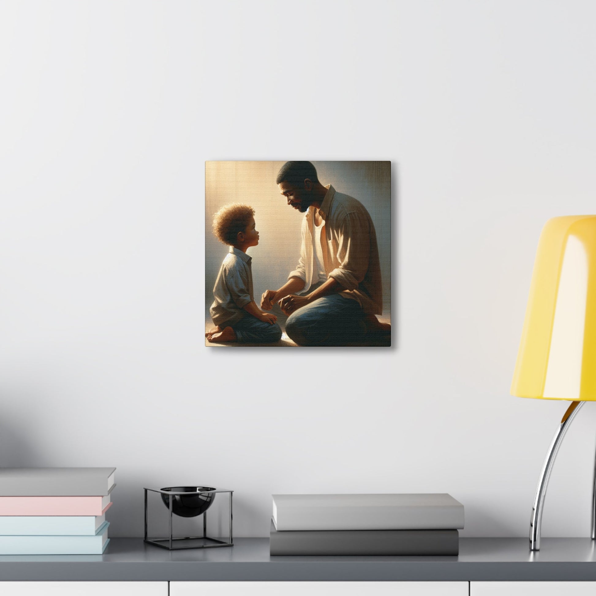 "Tender Moments: Father and Child" - Canvas - Authentic4Us