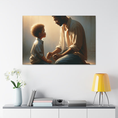 "Tender Moments: Father and Child" - Canvas - Authentic4Us