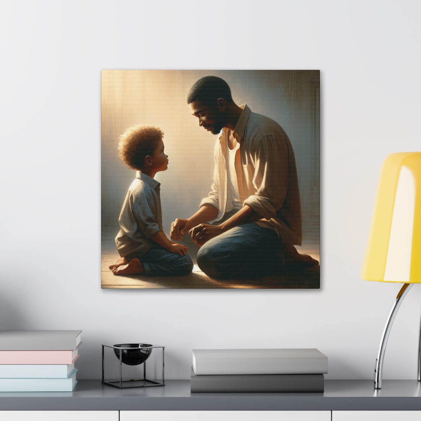 "Tender Moments: Father and Child" - Canvas - Authentic4Us