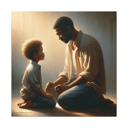 "Tender Moments: Father and Child" - Canvas - Authentic4Us