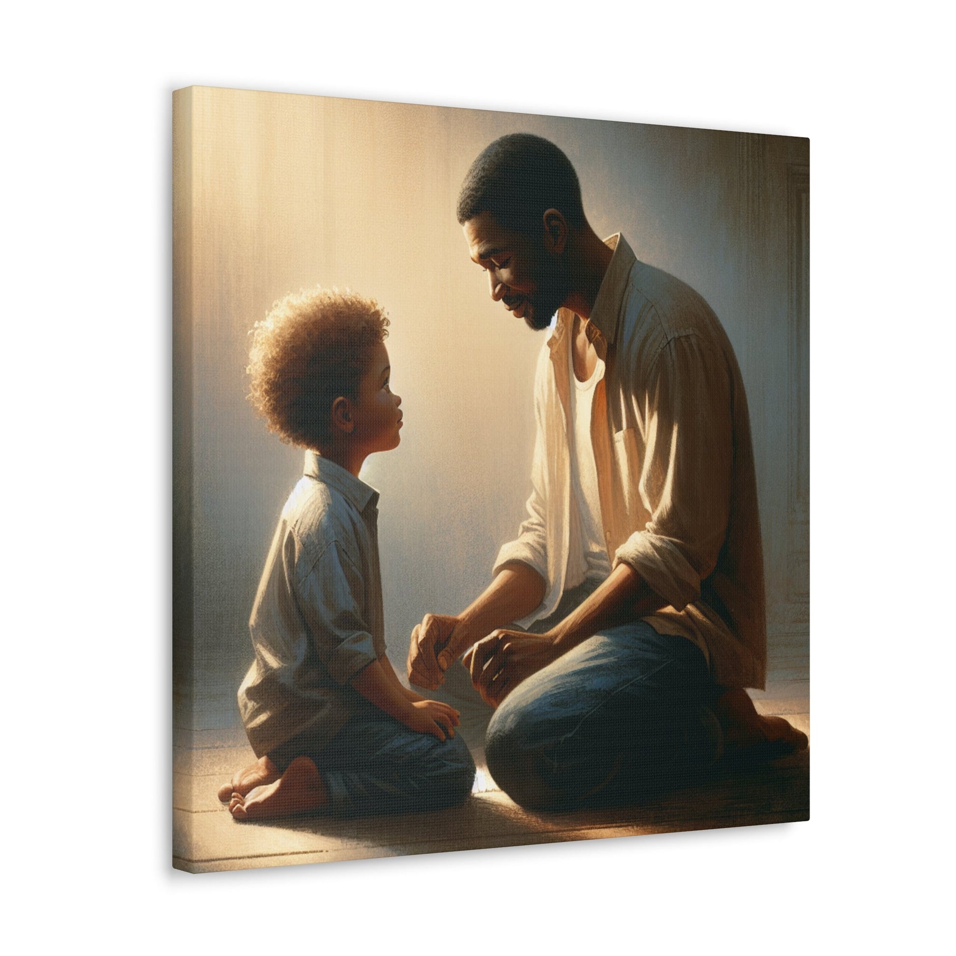 "Tender Moments: Father and Child" - Canvas - Authentic4Us