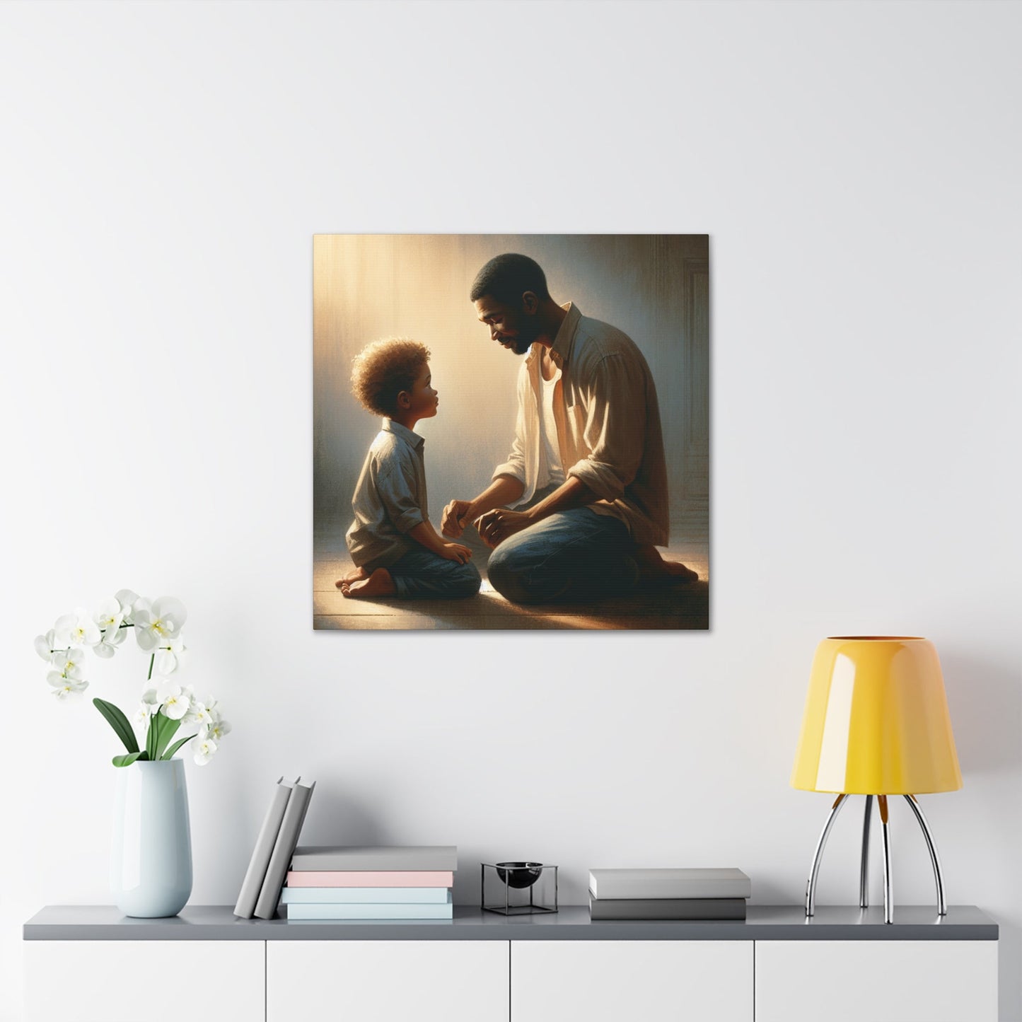 "Tender Moments: Father and Child" - Canvas - Authentic4Us