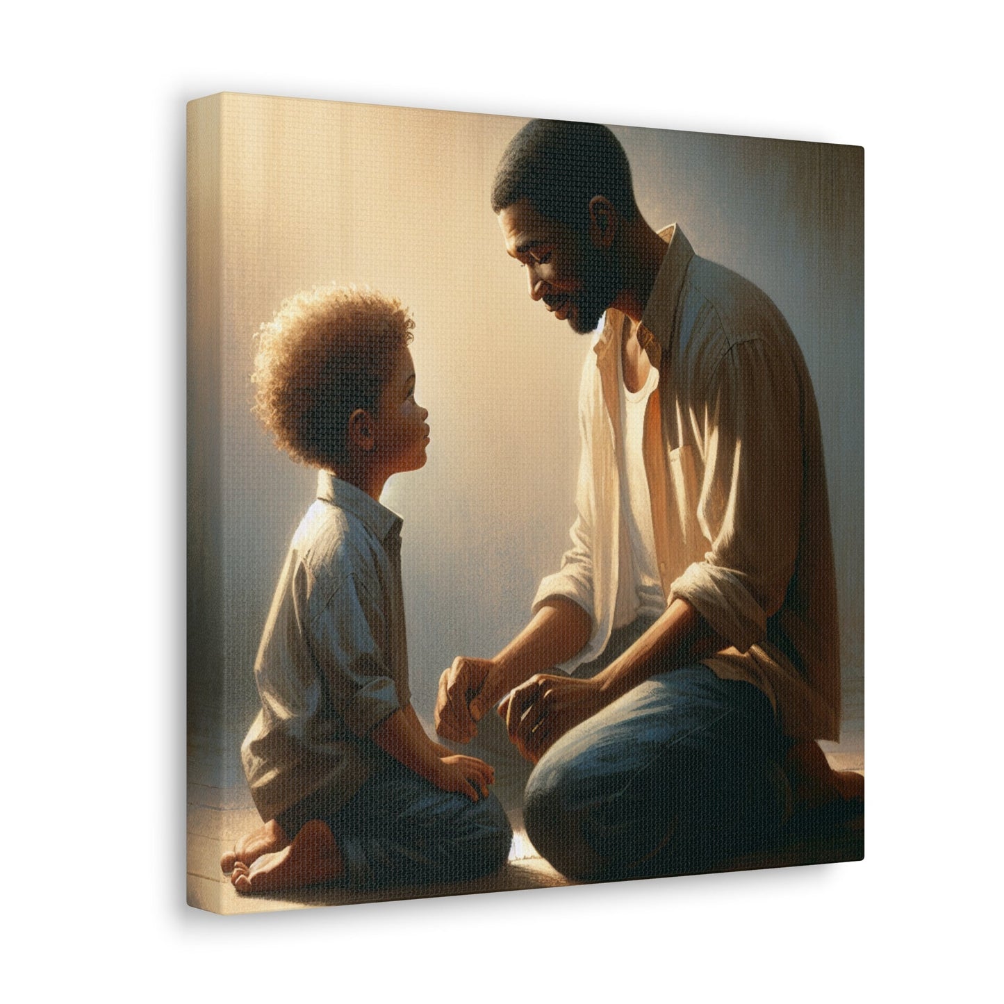 "Tender Moments: Father and Child" - Canvas - Authentic4Us