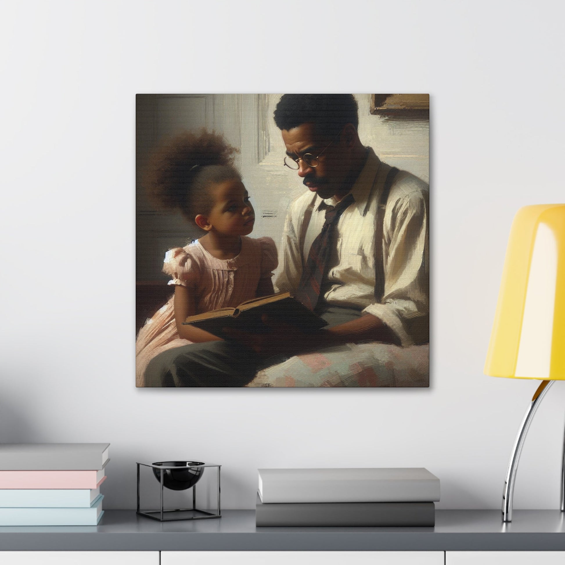 "Tender Moments: Father and Daughter" - Canvas - Authentic4Us