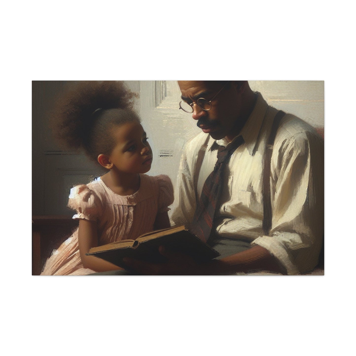 "Tender Moments: Father and Daughter" - Canvas - Authentic4Us