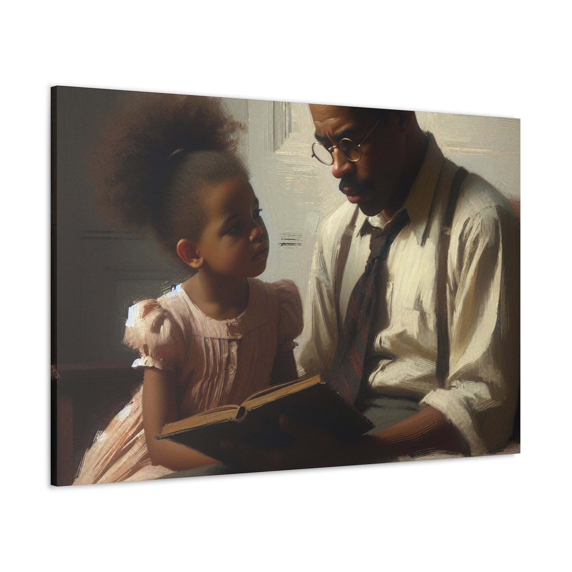 "Tender Moments: Father and Daughter" - Canvas - Authentic4Us