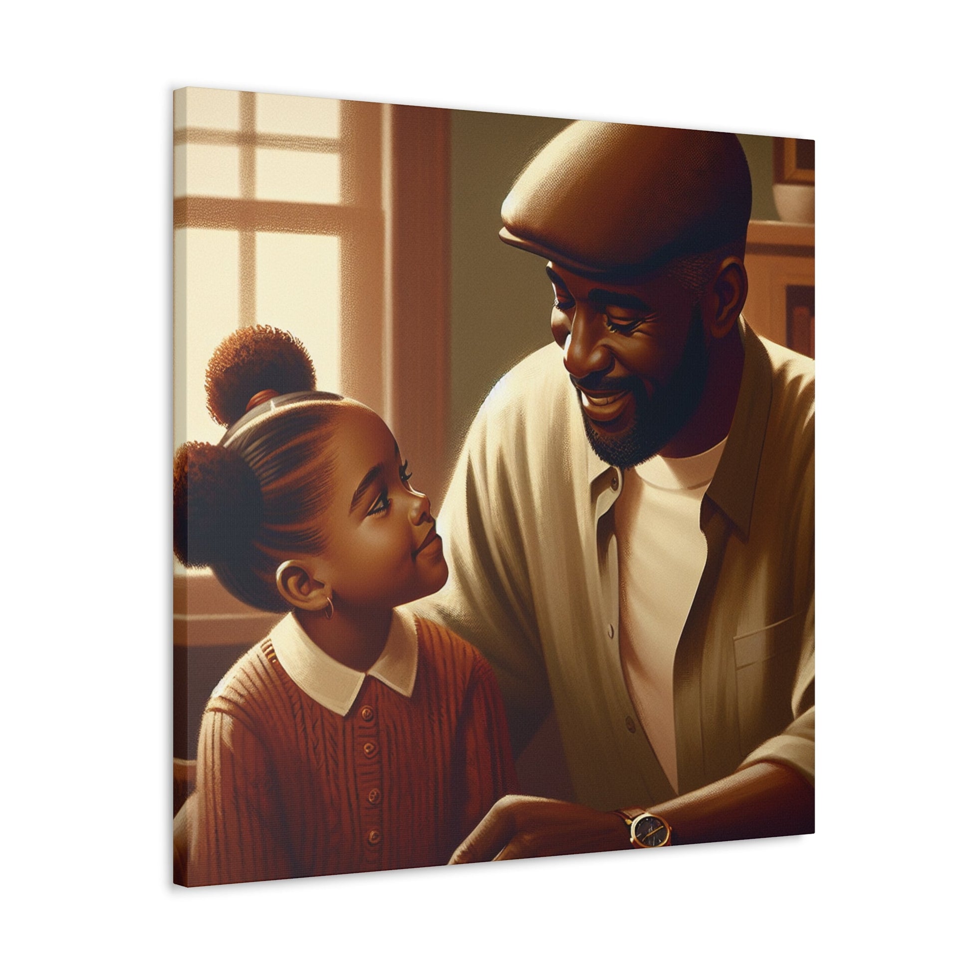 "Tender Moments: Father and Daughter" - Canvas - Authentic4Us