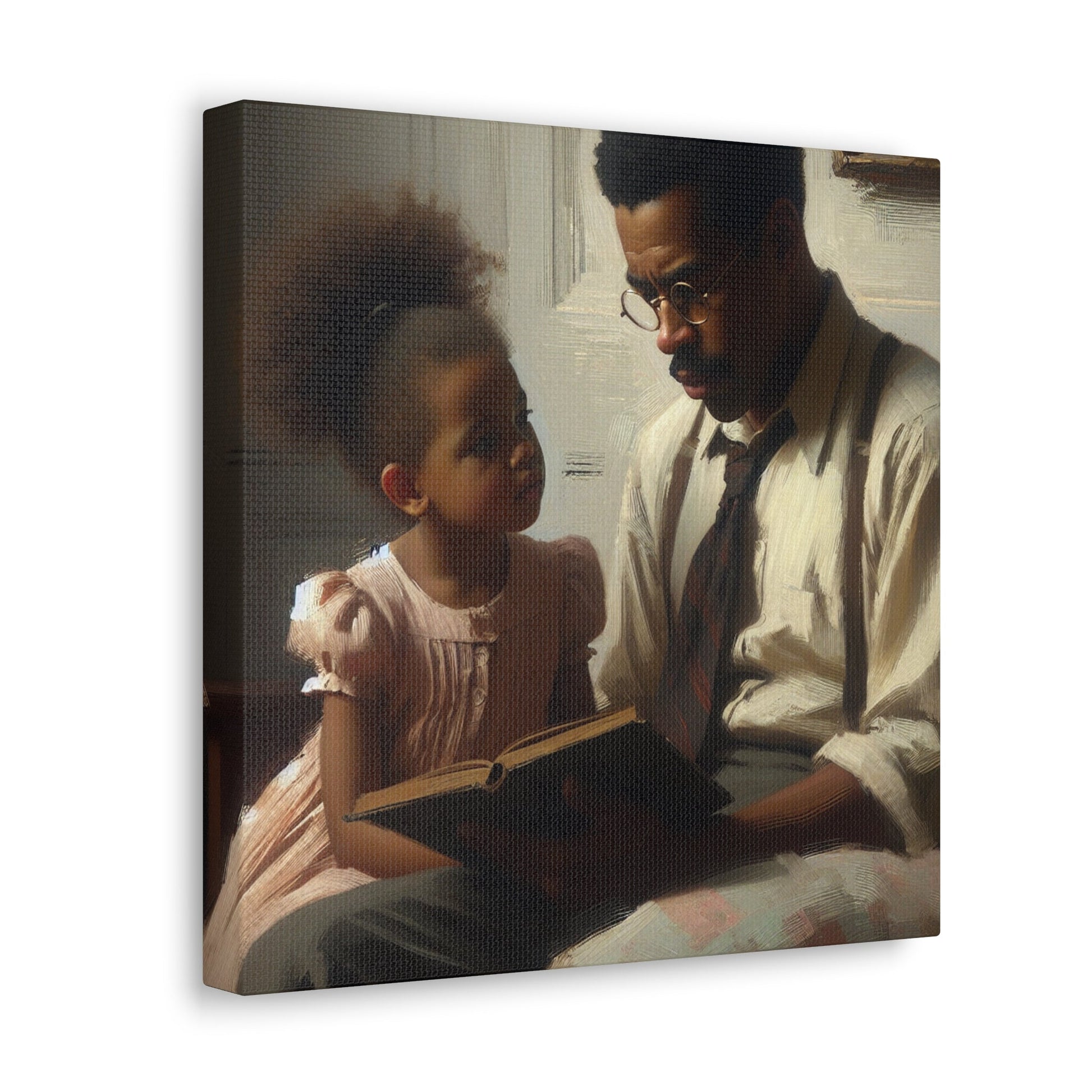 "Tender Moments: Father and Daughter" - Canvas - Authentic4Us