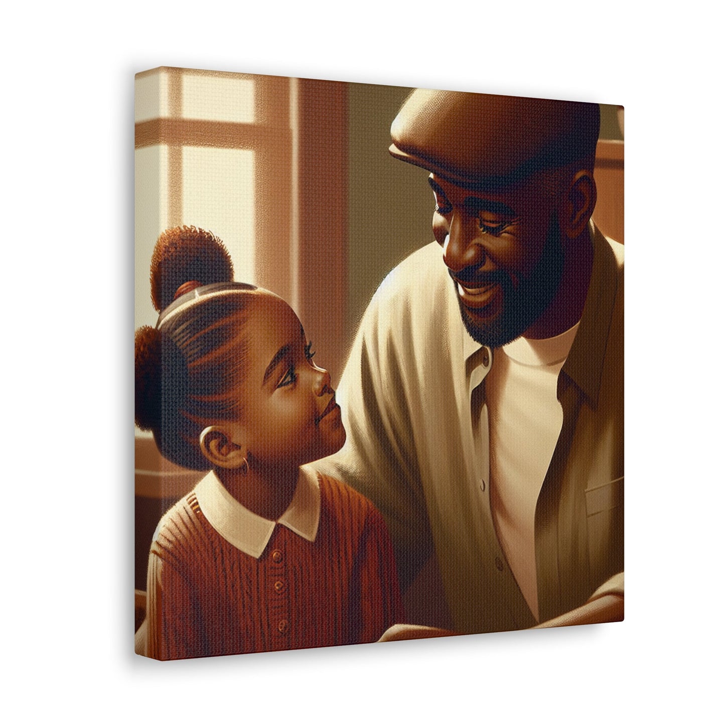 "Tender Moments: Father and Daughter" - Canvas - Authentic4Us