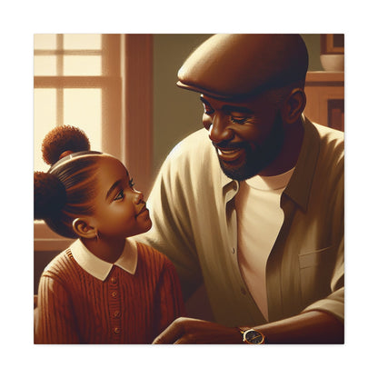 "Tender Moments: Father and Daughter" - Canvas - Authentic4Us