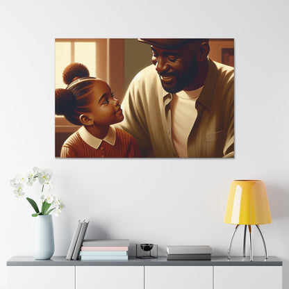 "Tender Moments: Father and Daughter" - Canvas - Authentic4Us