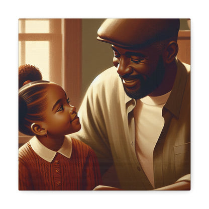 "Tender Moments: Father and Daughter" - Canvas - Authentic4Us