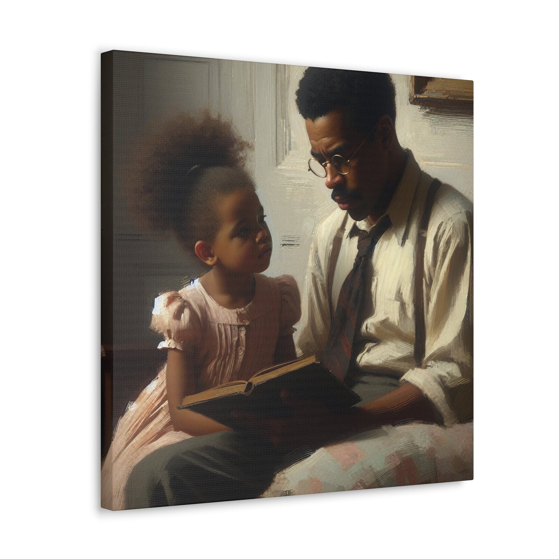 "Tender Moments: Father and Daughter" - Canvas - Authentic4Us