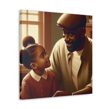 "Tender Moments: Father and Daughter" - Canvas - Authentic4Us