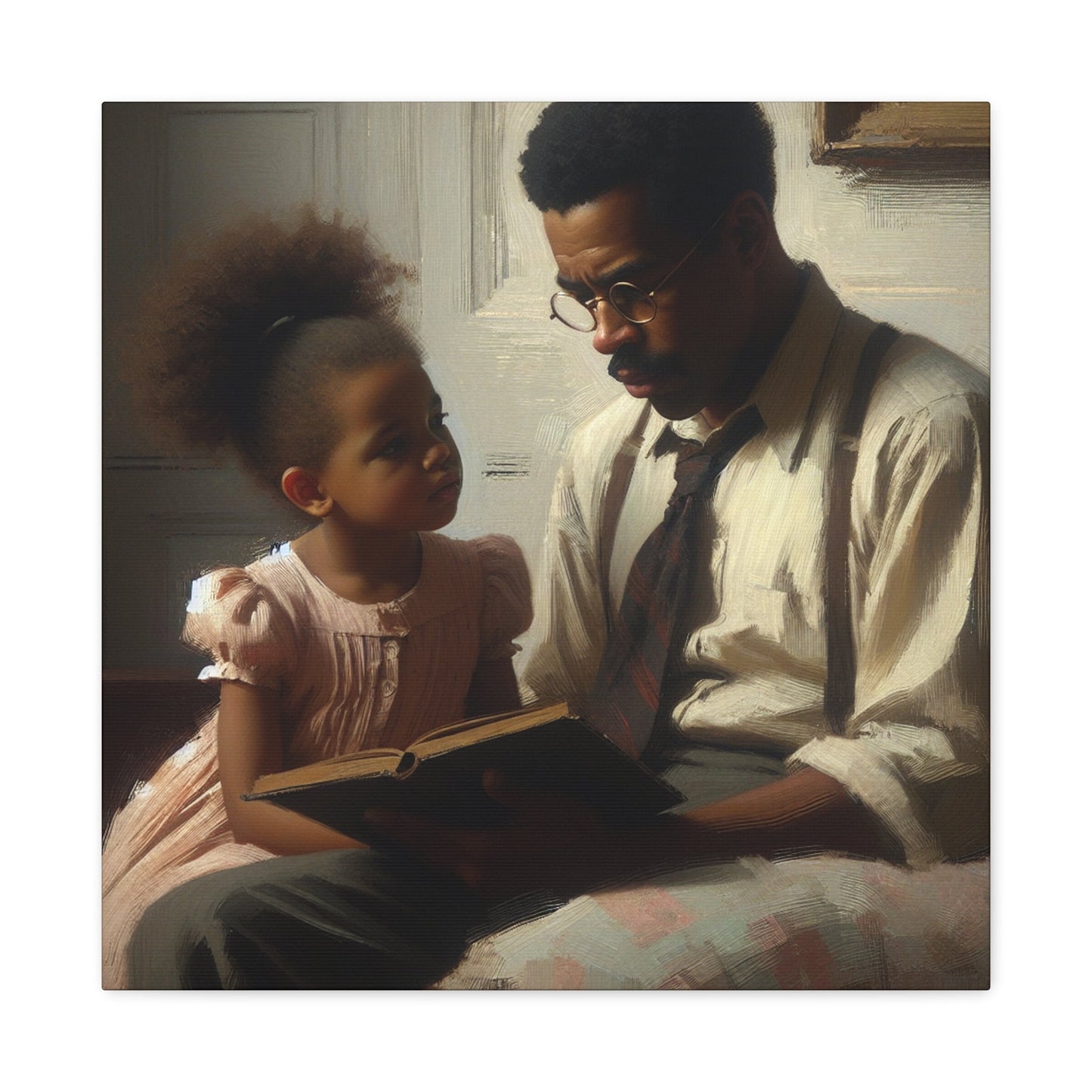 "Tender Moments: Father and Daughter" - Canvas - Authentic4Us