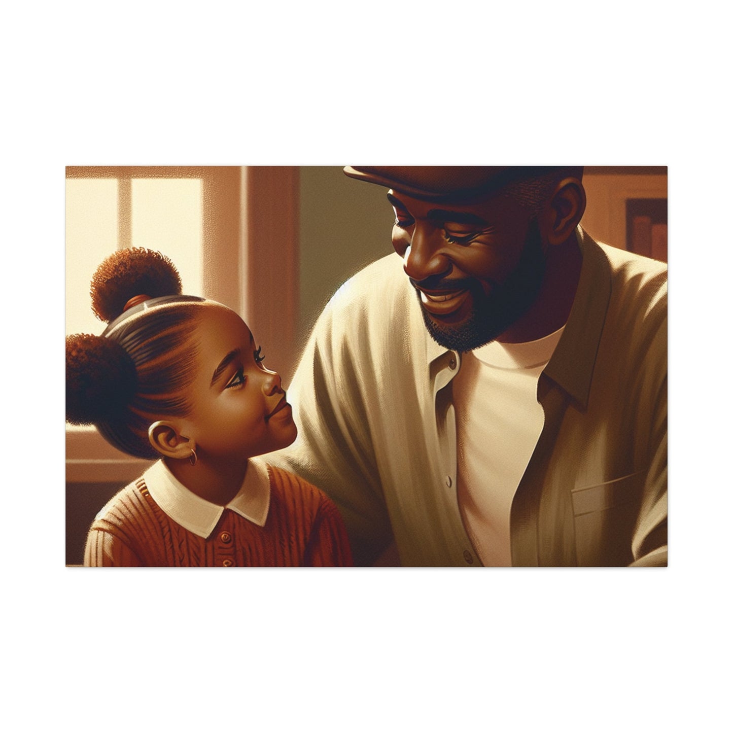 "Tender Moments: Father and Daughter" - Canvas - Authentic4Us