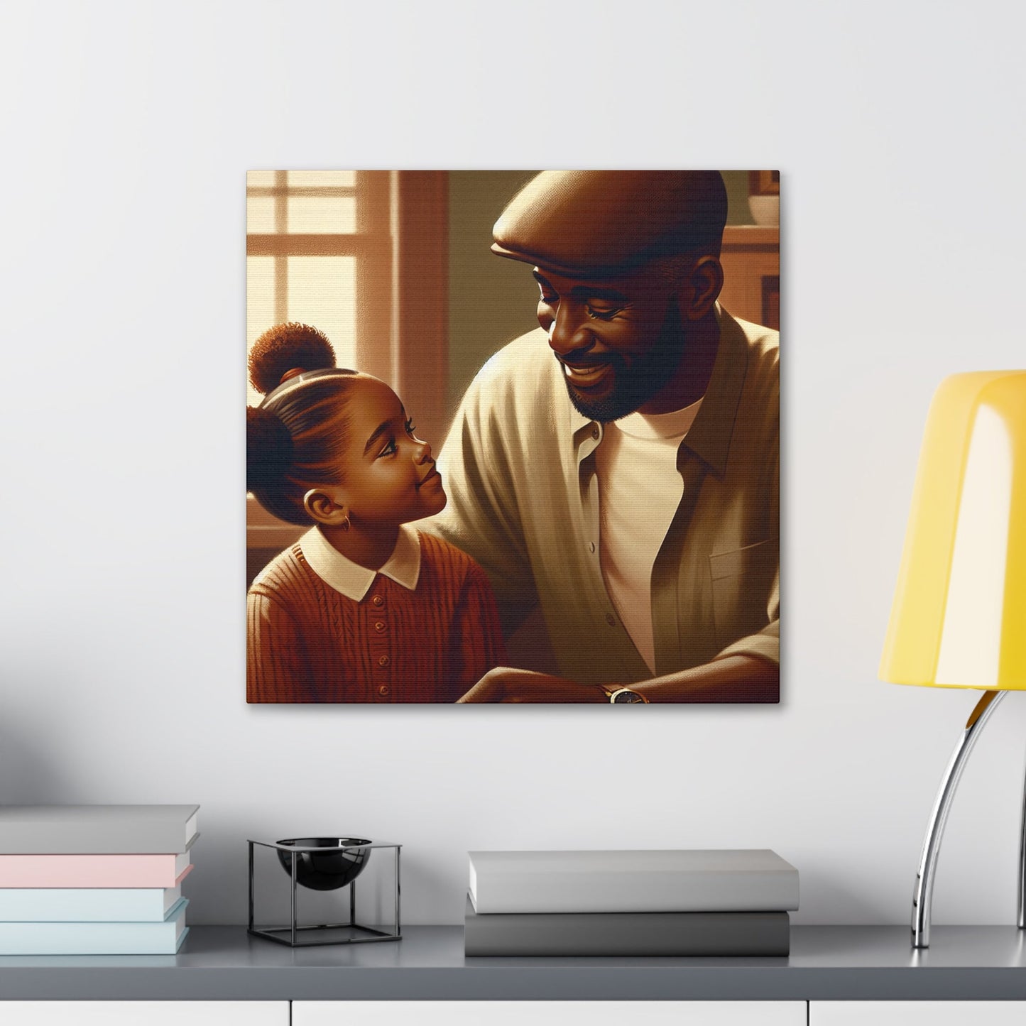 "Tender Moments: Father and Daughter" - Canvas - Authentic4Us