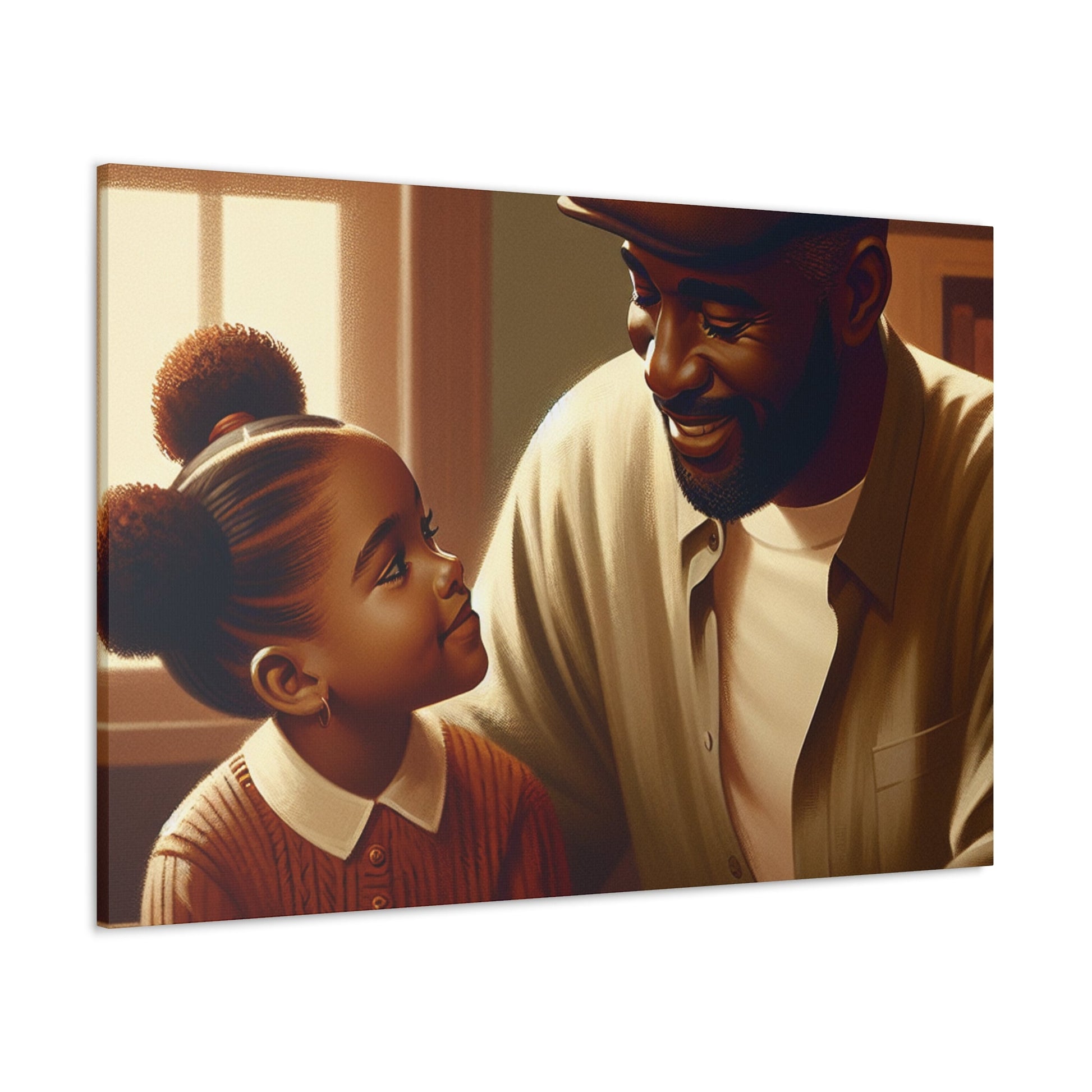 "Tender Moments: Father and Daughter" - Canvas - Authentic4Us