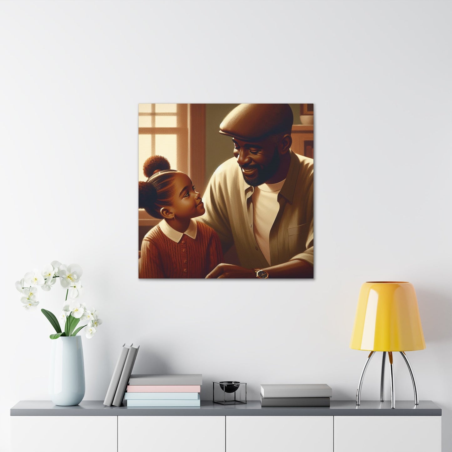 "Tender Moments: Father and Daughter" - Canvas - Authentic4Us