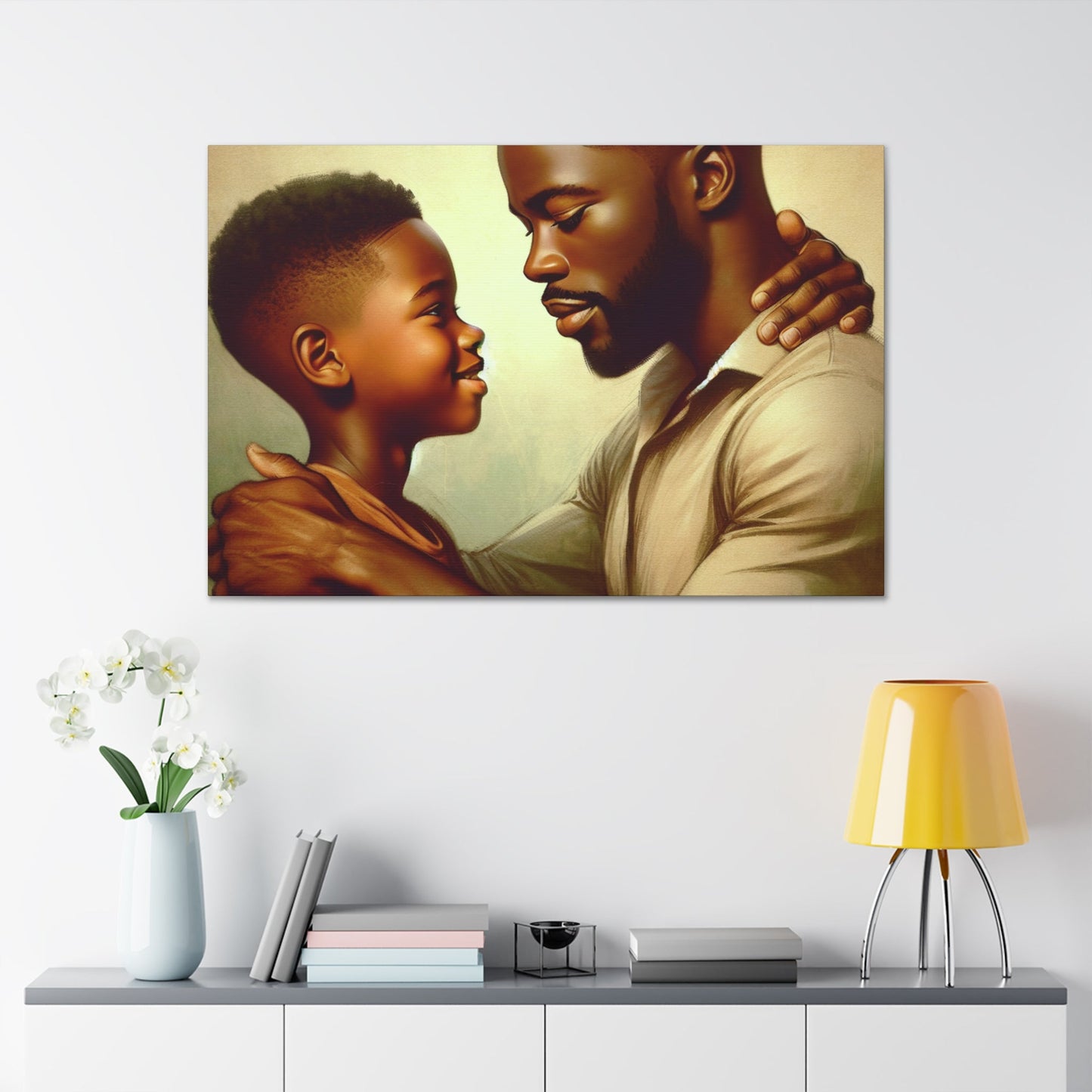 "Tender Moments: Father and Son" - Canvas - Authentic4Us