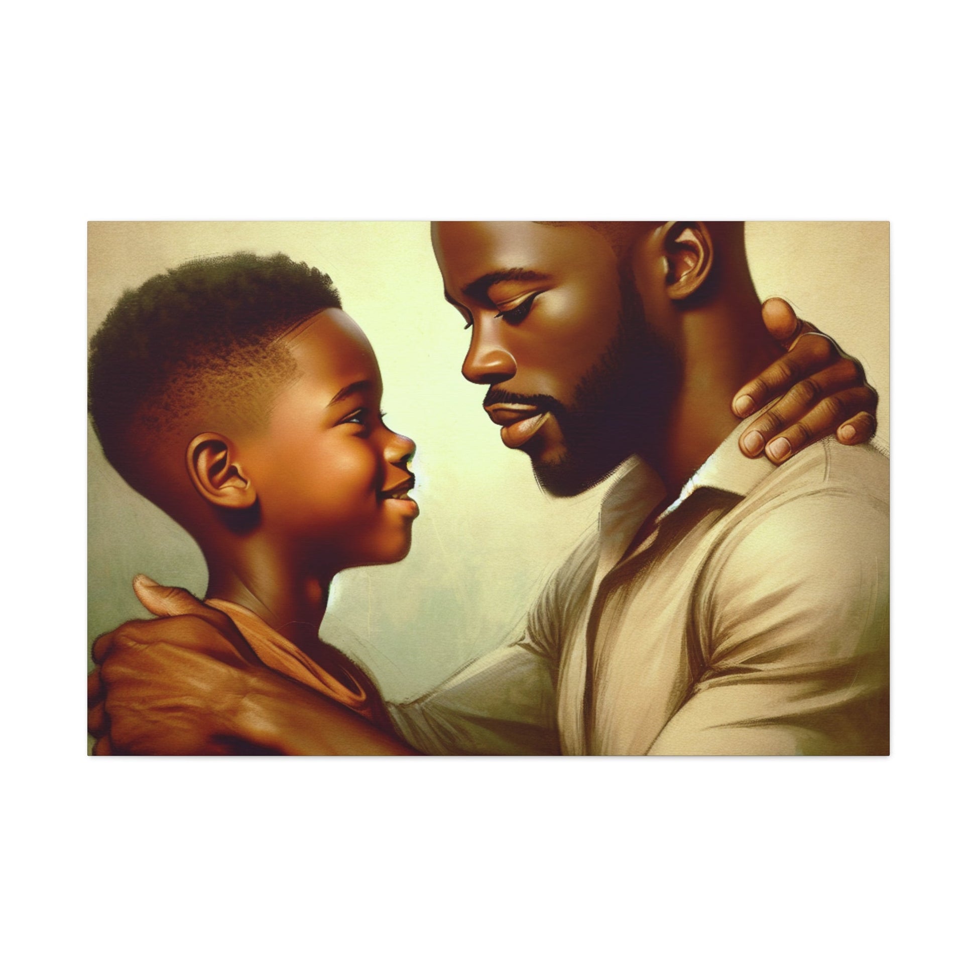 "Tender Moments: Father and Son" - Canvas - Authentic4Us