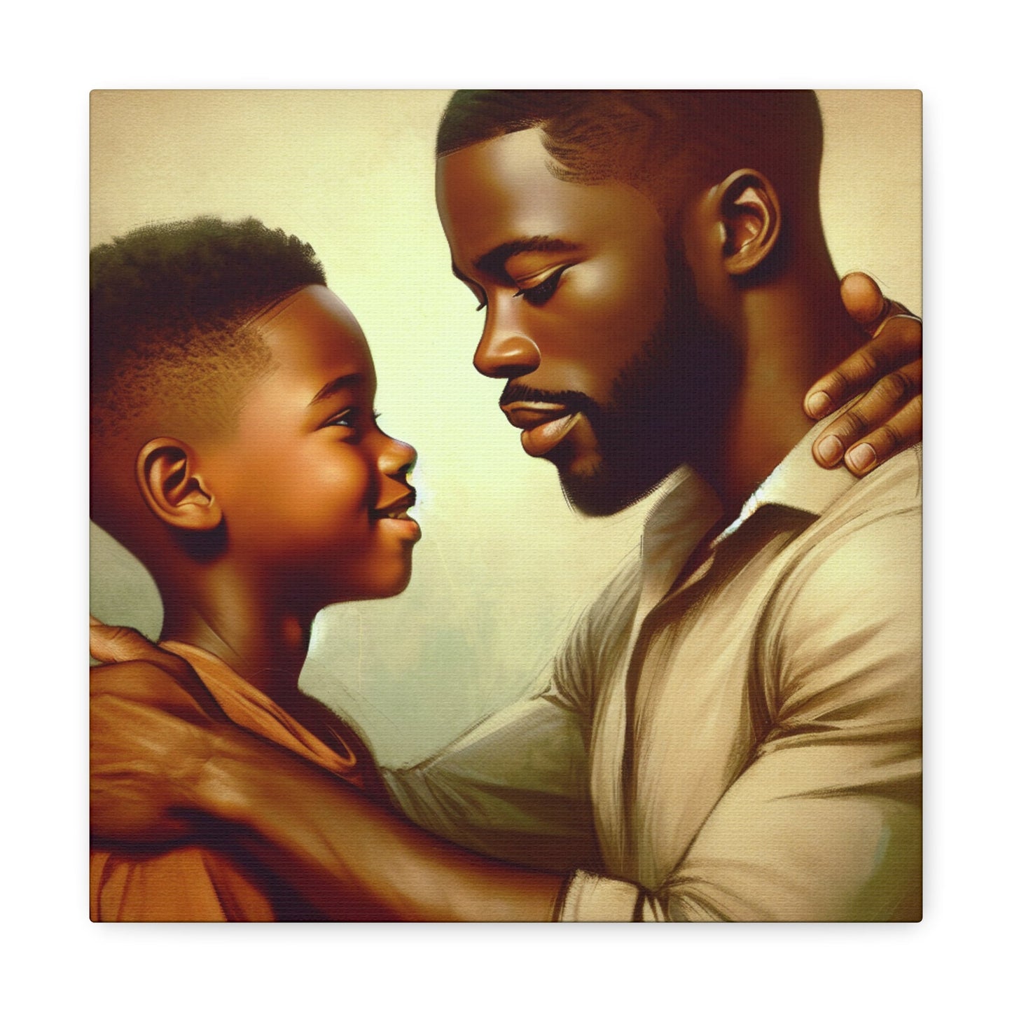 "Tender Moments: Father and Son" - Canvas - Authentic4Us