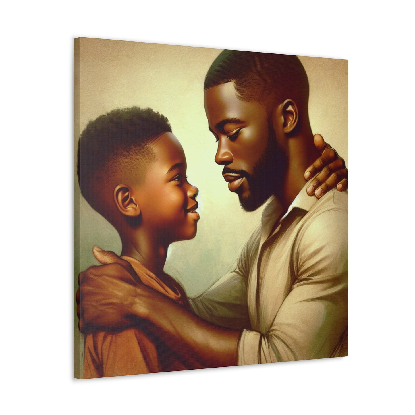 "Tender Moments: Father and Son" - Canvas - Authentic4Us