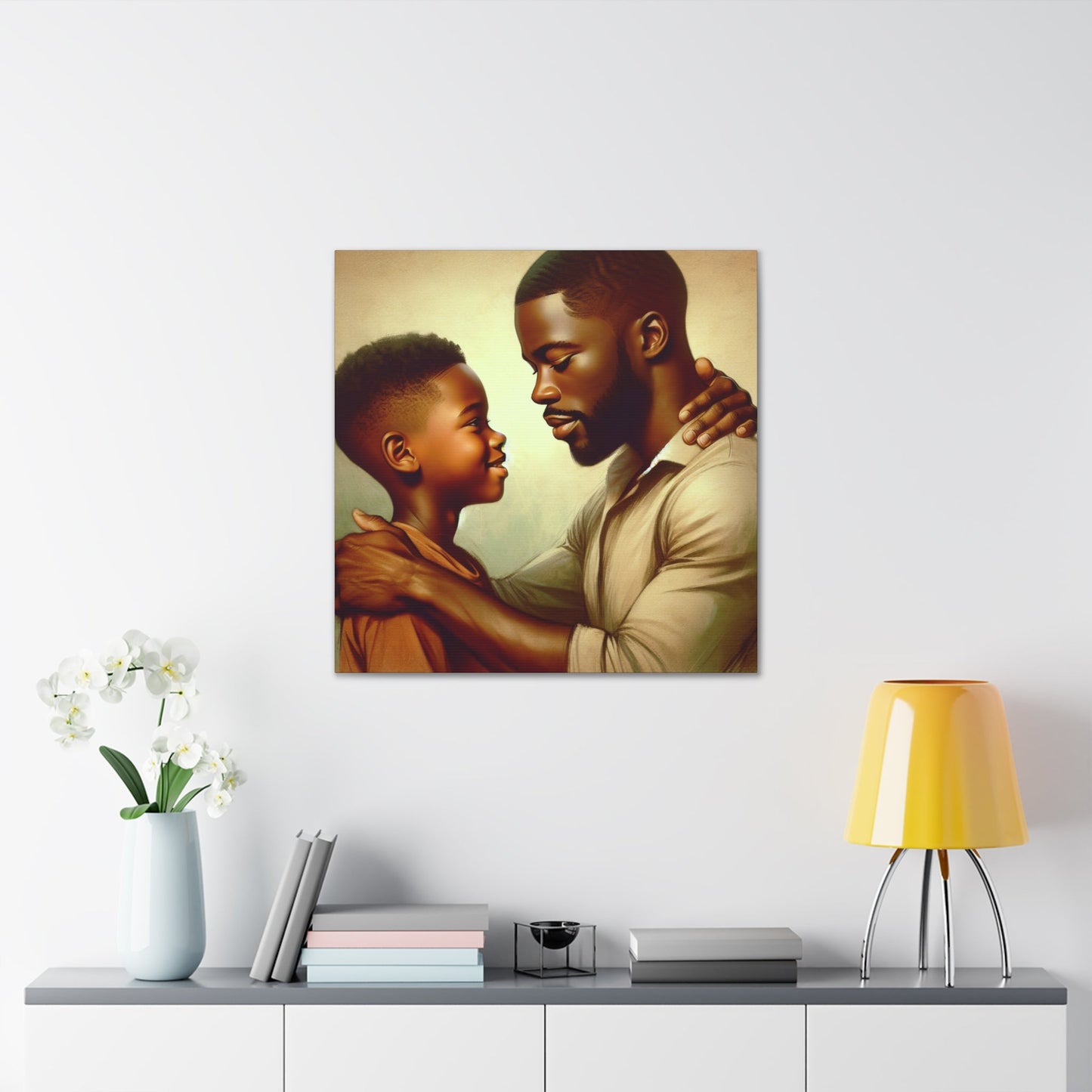 "Tender Moments: Father and Son" - Canvas - Authentic4Us