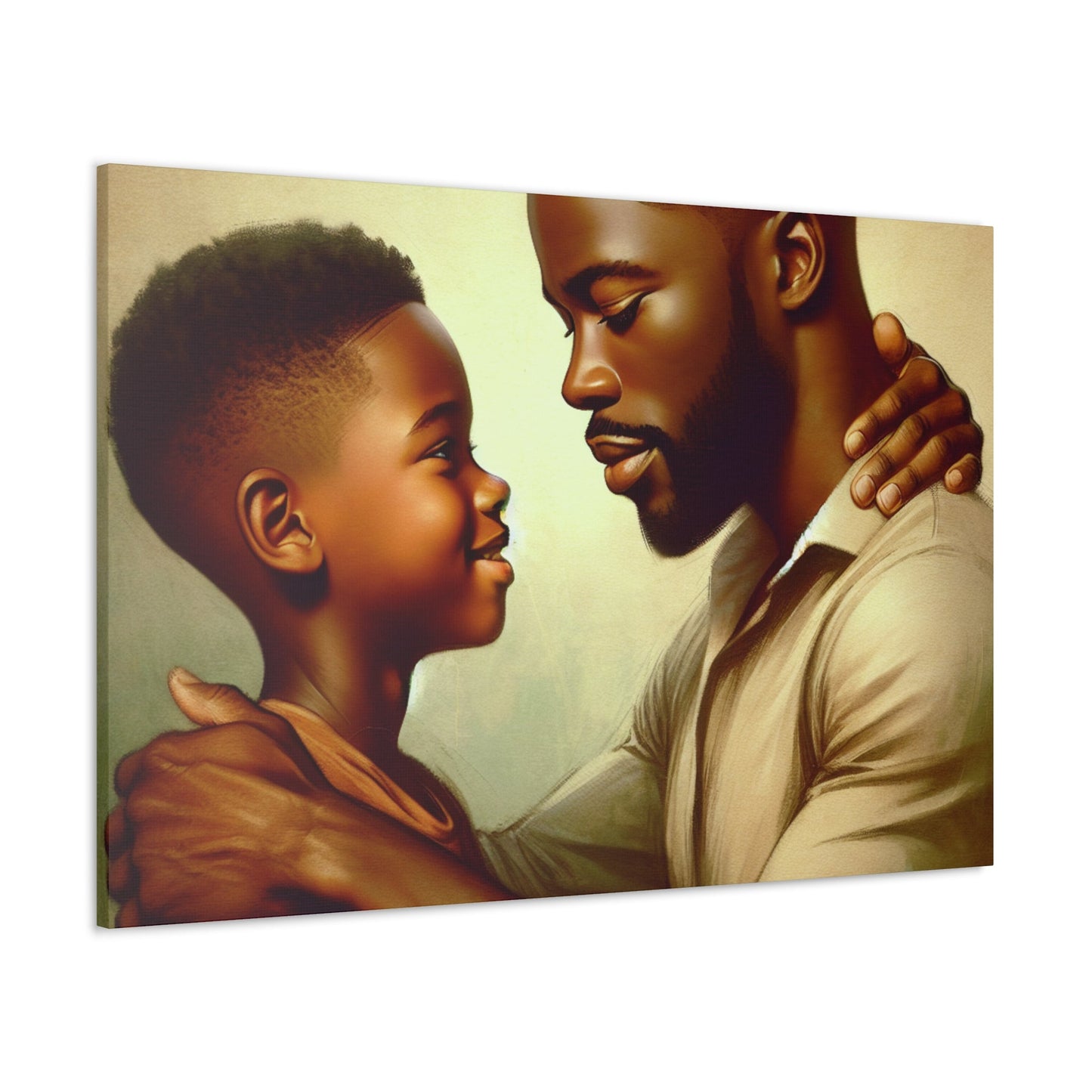 "Tender Moments: Father and Son" - Canvas - Authentic4Us