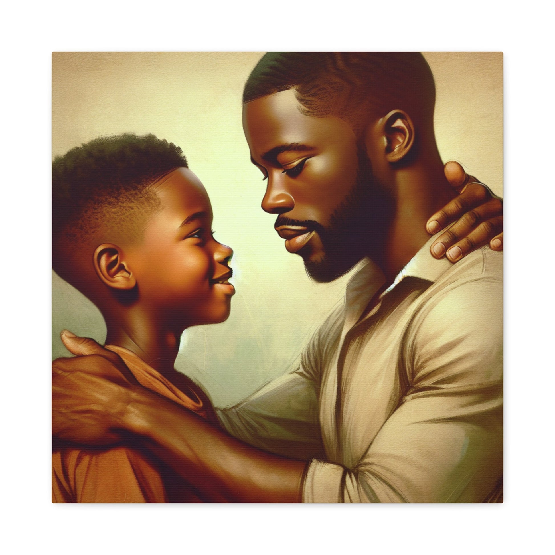 "Tender Moments: Father and Son" - Canvas - Authentic4Us