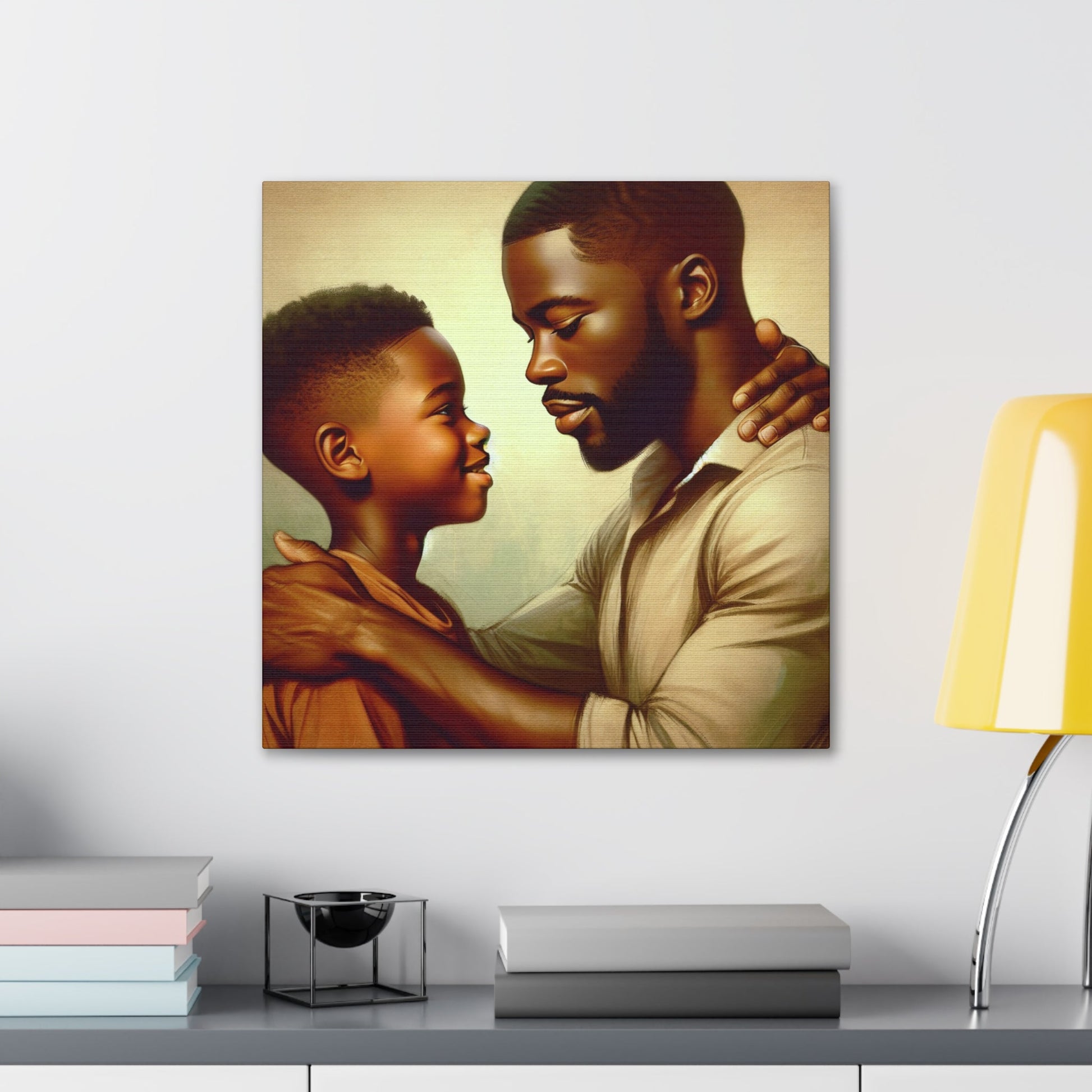 "Tender Moments: Father and Son" - Canvas - Authentic4Us