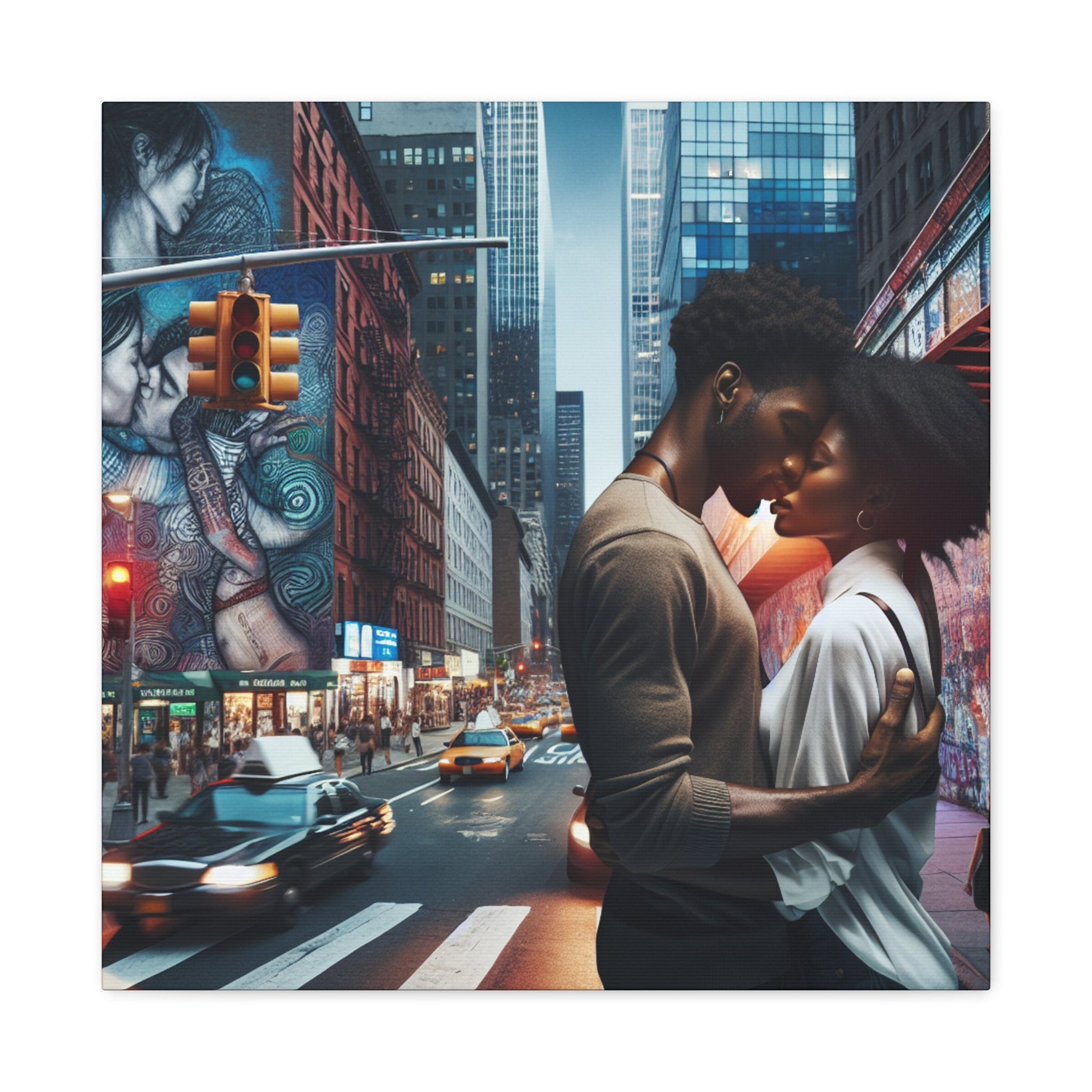 "The Intimate Urban Kiss" - Canvas - Authentic4Us