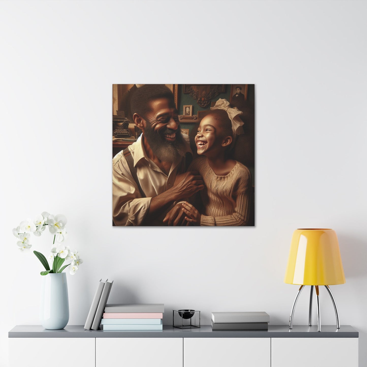 "Timeless Love: A Joyful Embrace" - Canvas - Authentic4Us