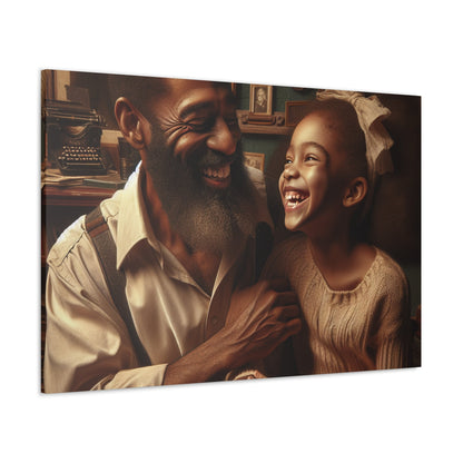 "Timeless Love: A Joyful Embrace" - Canvas - Authentic4Us