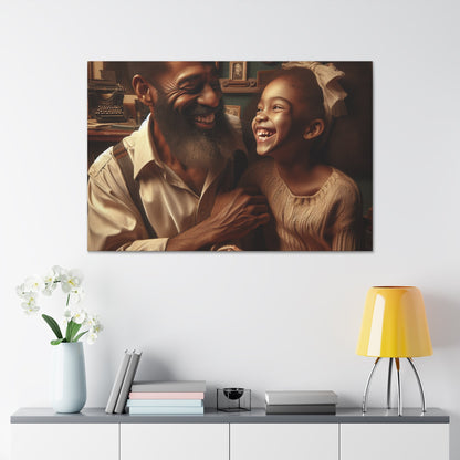 "Timeless Love: A Joyful Embrace" - Canvas - Authentic4Us