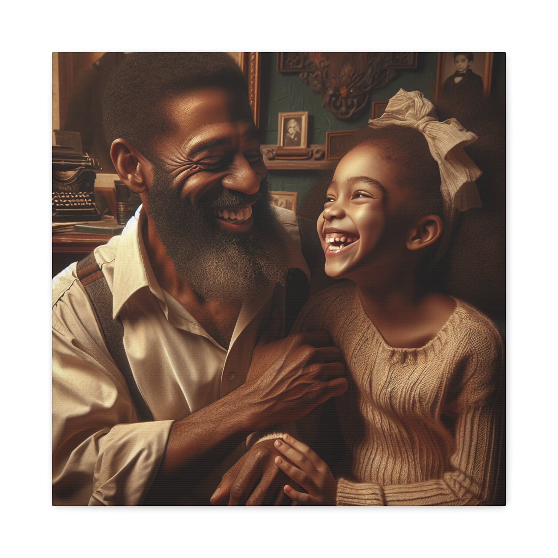 "Timeless Love: A Joyful Embrace" - Canvas - Authentic4Us