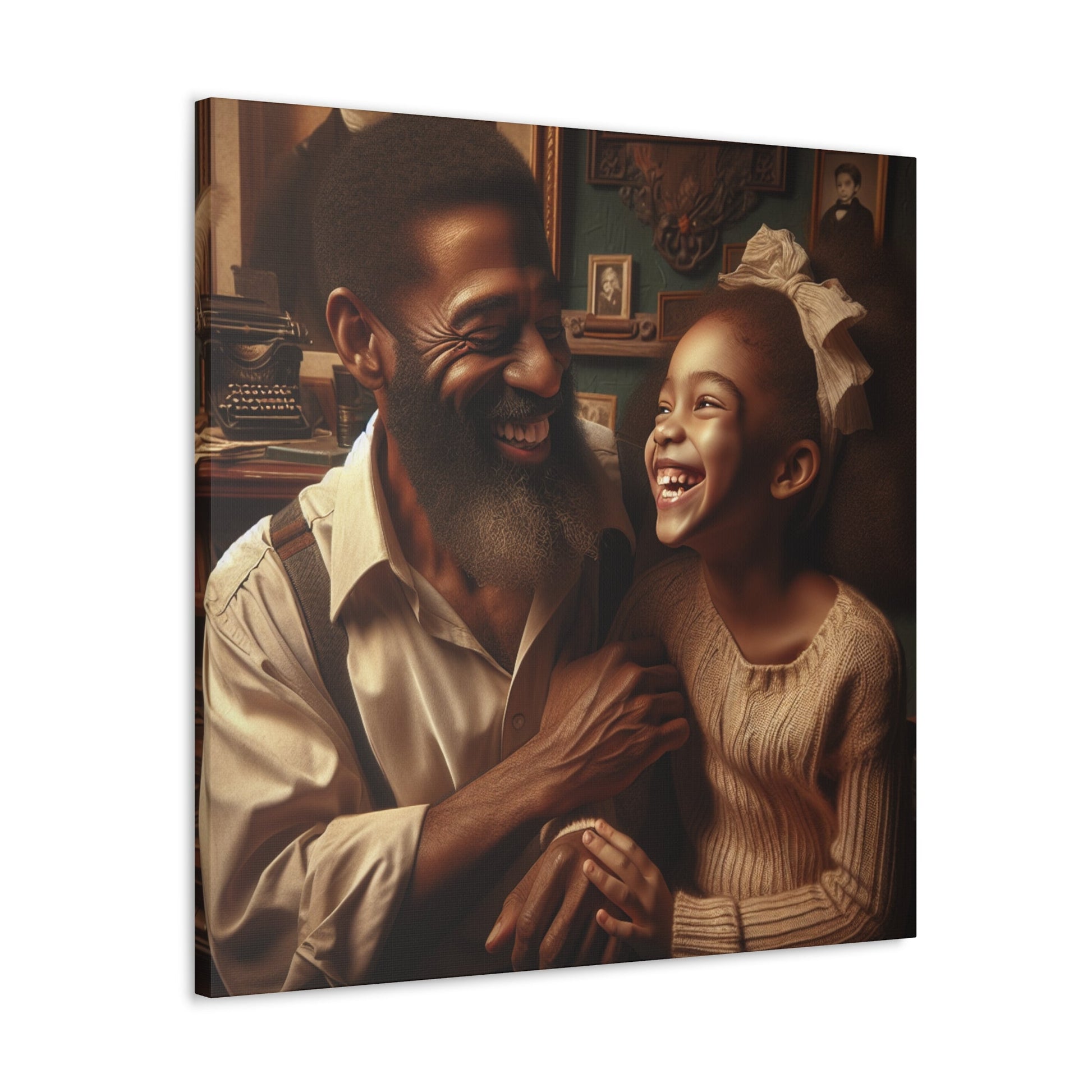 "Timeless Love: A Joyful Embrace" - Canvas - Authentic4Us