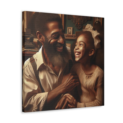 "Timeless Love: A Joyful Embrace" - Canvas - Authentic4Us