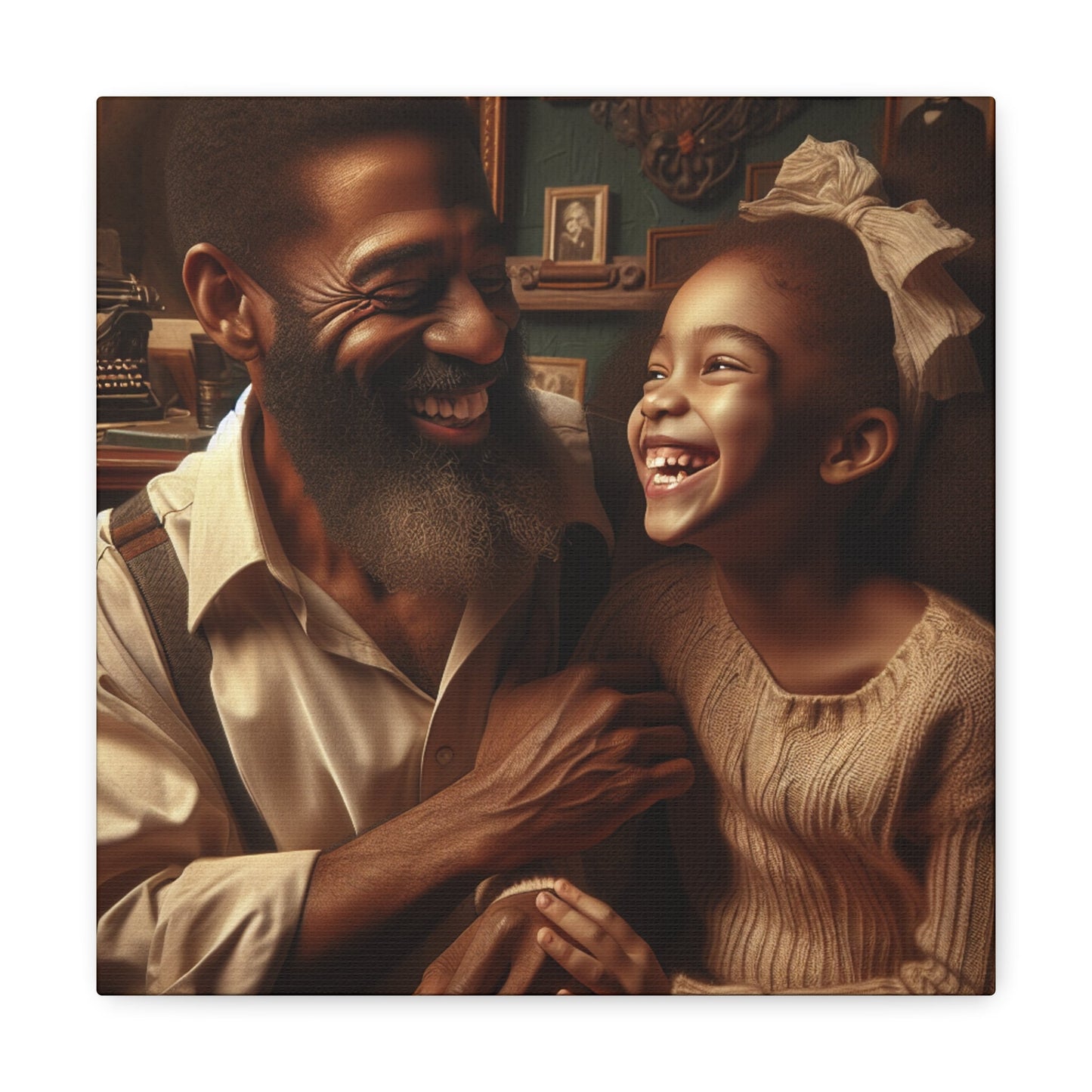 "Timeless Love: A Joyful Embrace" - Canvas - Authentic4Us