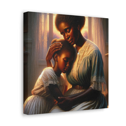 "Tranquil Mother and Child Embrace" - Canvas - Authentic4Us